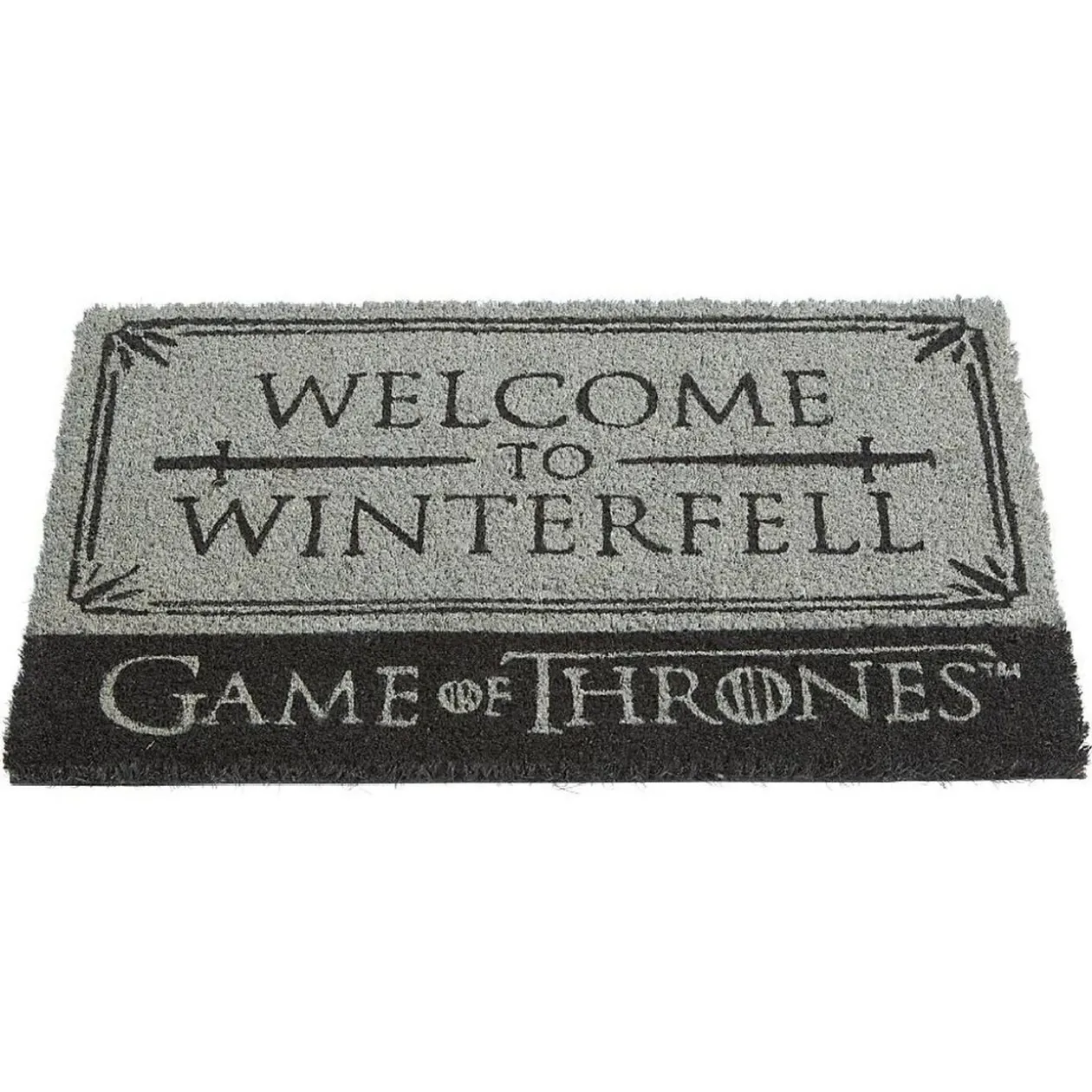 Paillasson coco Games of Thrones Welcome to Winterfell gris et noir