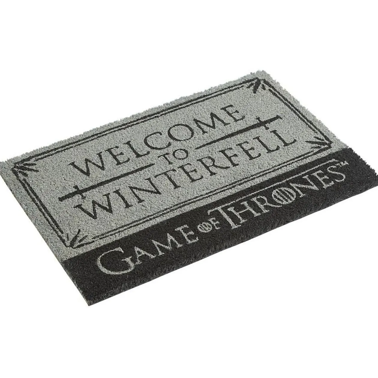 Paillasson coco Games of Thrones Welcome to Winterfell gris et noir