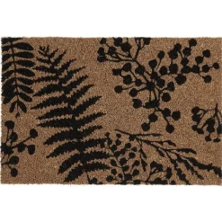 Paillasson coco imprimé branches noires