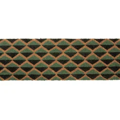 Paillasson coco motif losanges noir gris 75x25 cm