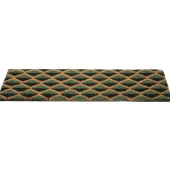 Paillasson coco motif losanges noir gris 75x25 cm