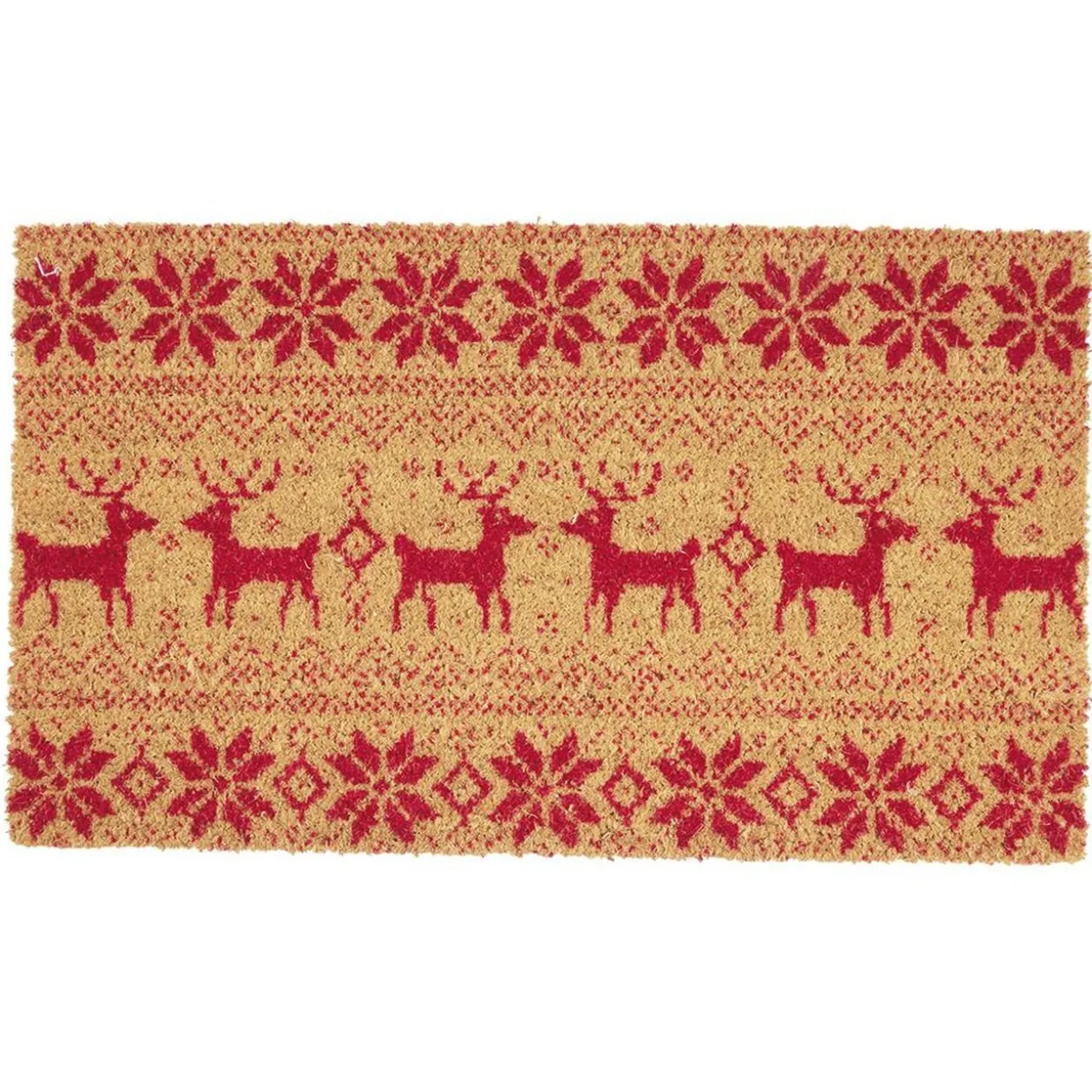 Paillasson coco motif Noël rouge 70x40 cm