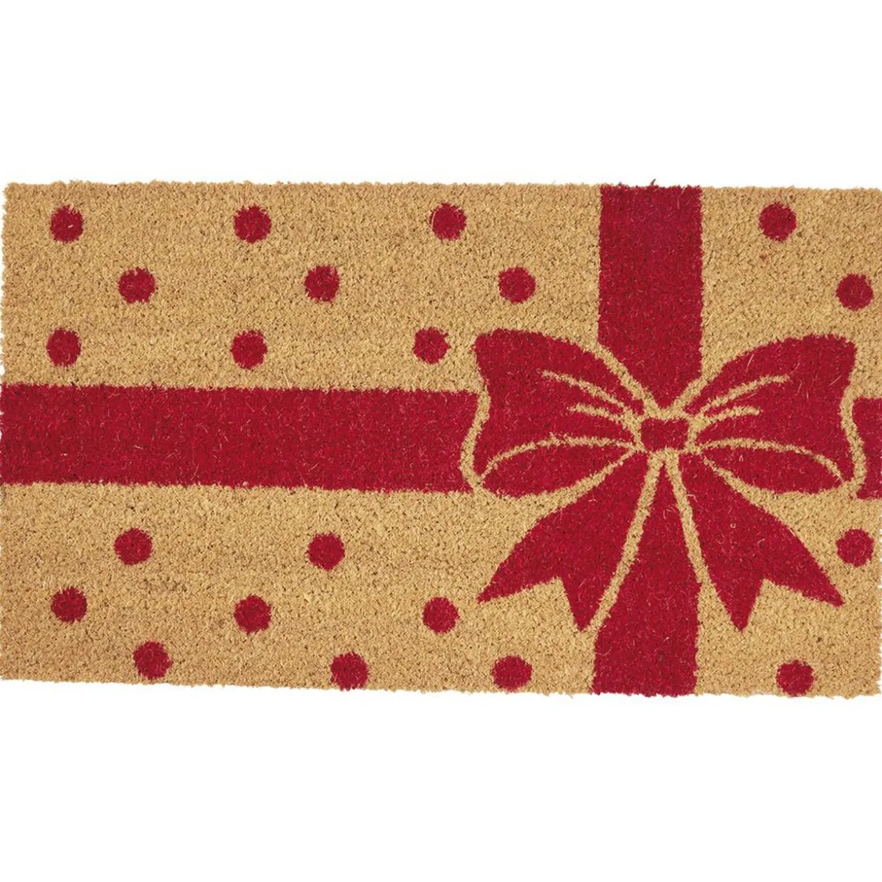 Paillasson coco motif Noël rouge 70x40 cm