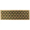Paillasson coco naturel motif graphique noir et vert 75x25 cm