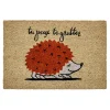 Paillasson coco rectangulaire hérisson tu peux te gratter