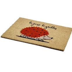 Paillasson coco rectangulaire hérisson tu peux te gratter