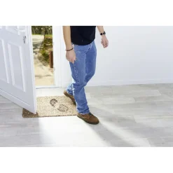 Paillasson tapis magique microfibre gris 75x45