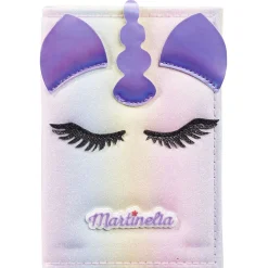 Palette à maquillage Martinelia forme livre design licorne 49 pièces