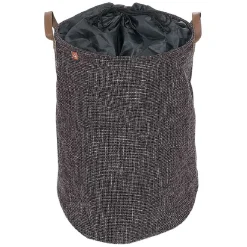 Panier à linge rond gris 56L