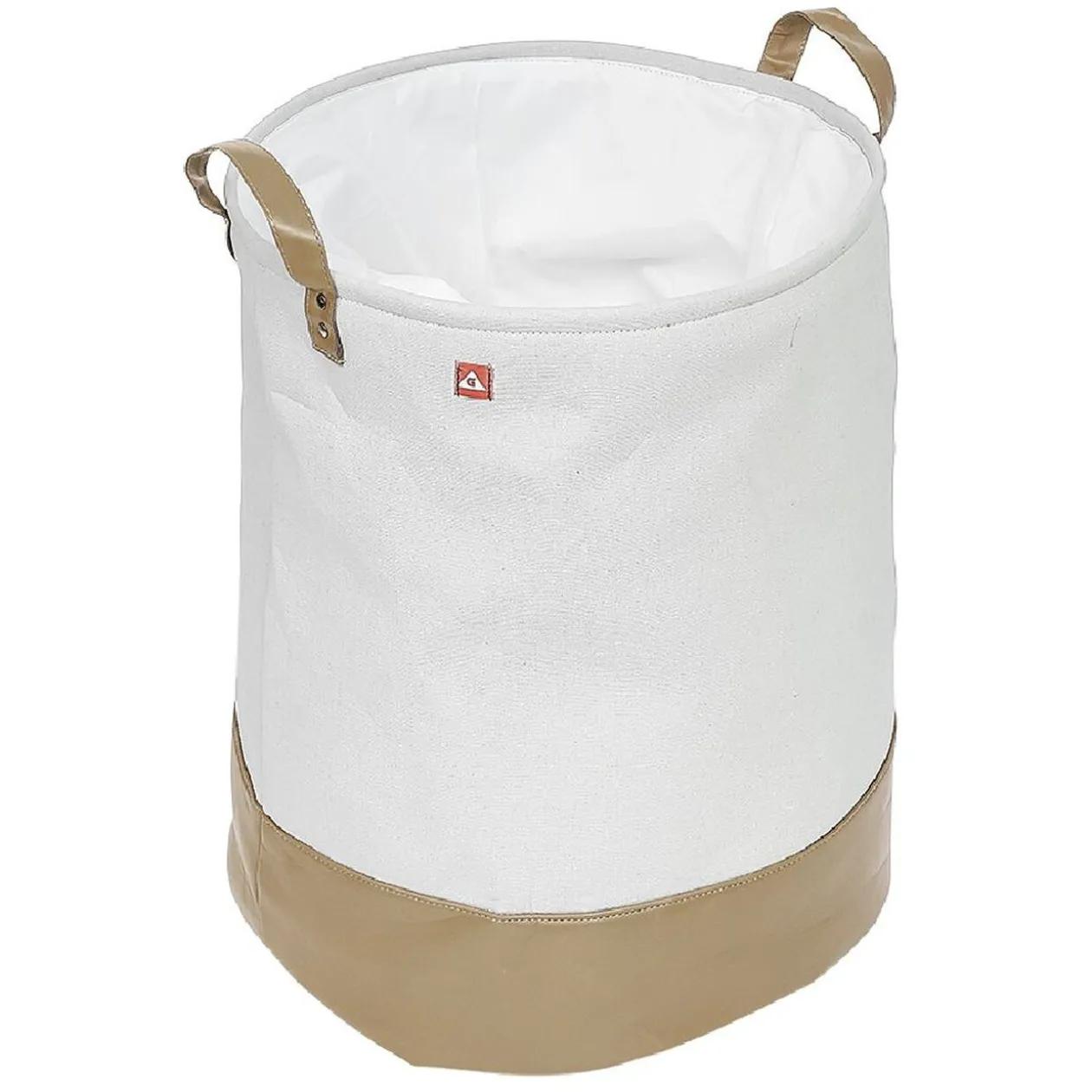 Panier à linge rond gris 56L