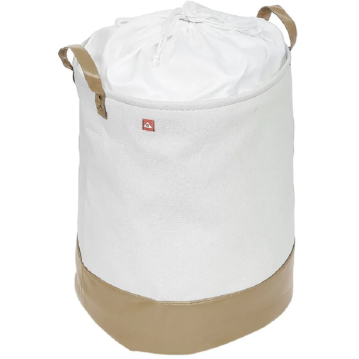 Panier à linge rond gris 56L