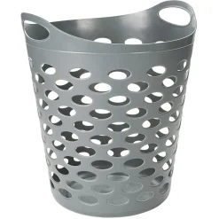 Panier à linge souple en plastique couleur unie 54L