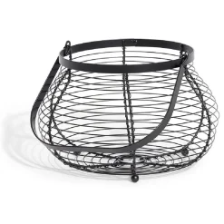 Panier à oeufs avec poignée métal noir