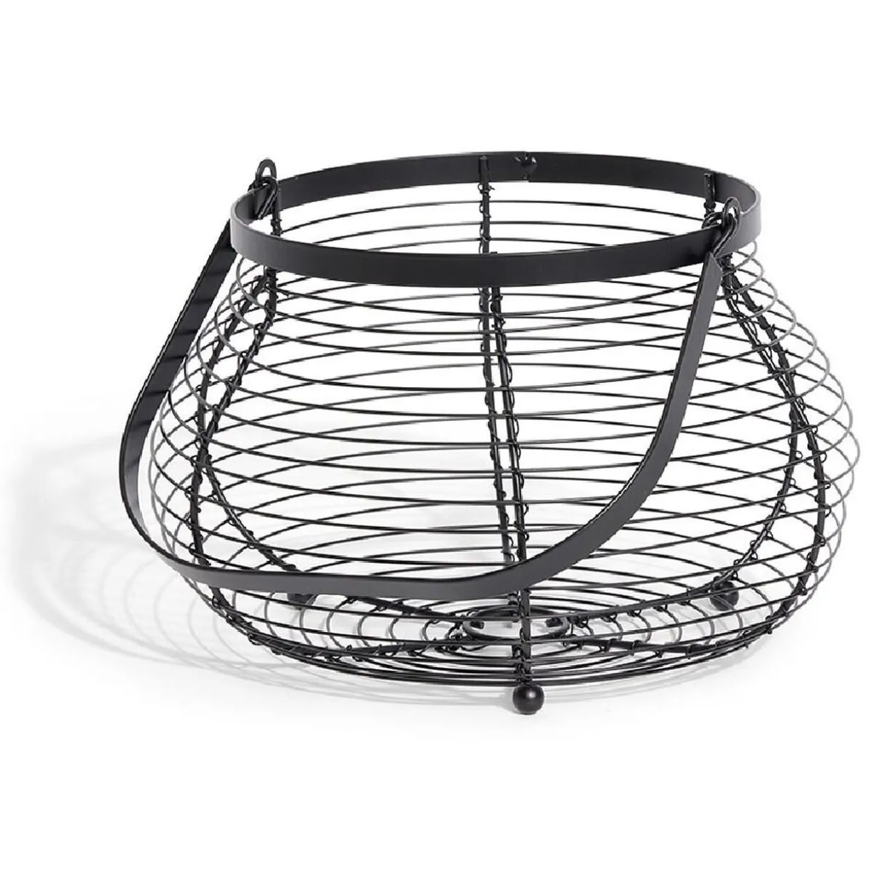 Panier à oeufs avec poignée métal noir