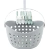 Panier avec 12 pinces à linge gris