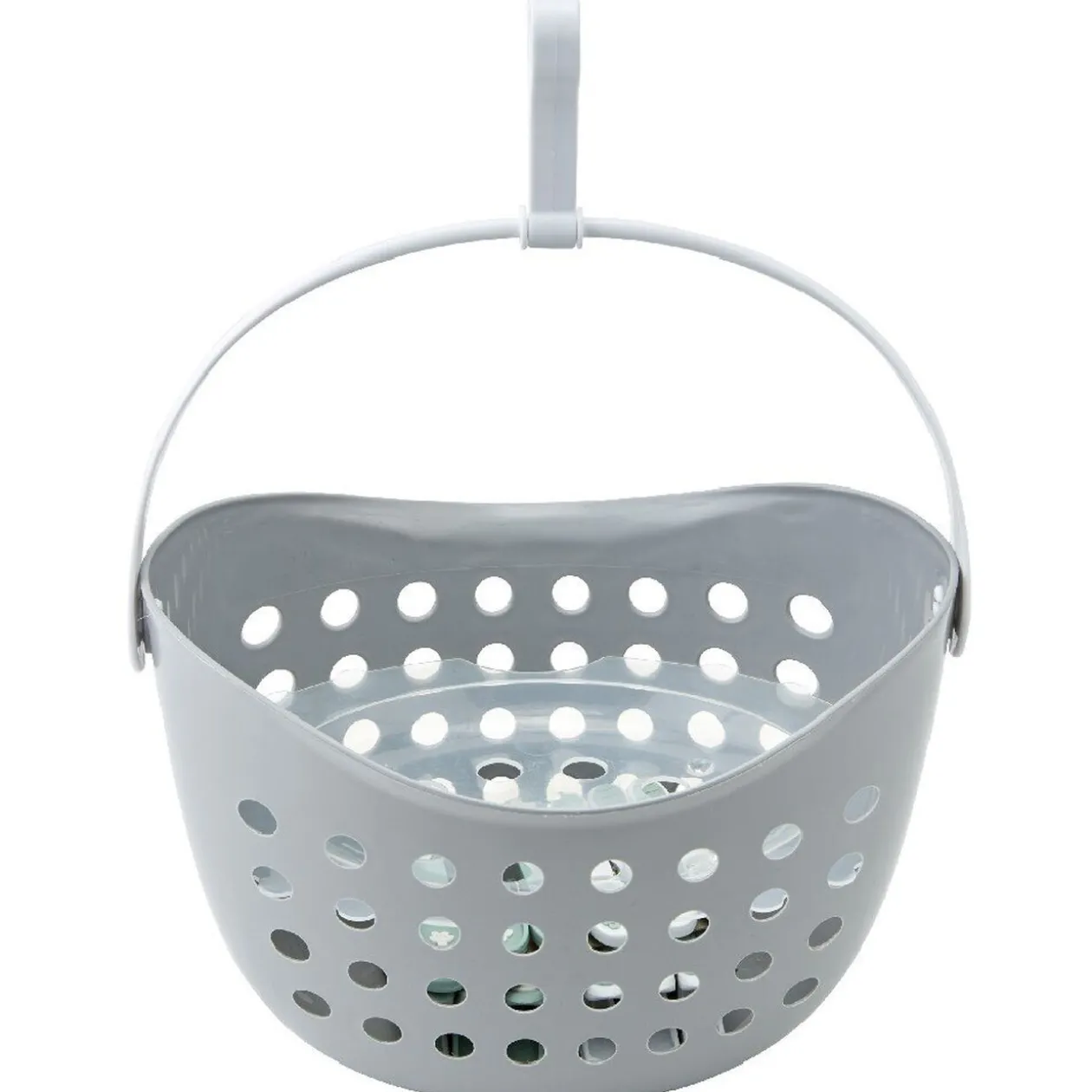 Panier avec 12 pinces à linge gris