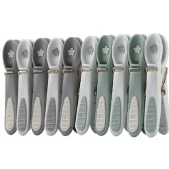 Panier avec 12 pinces à linge vert