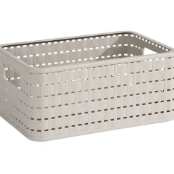 Panier avec poignées design rotin beige 6 L