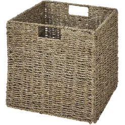 Panier de rangement Box Cube en jonc de mer