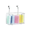 Panier de rangement en inox pour porte de placard