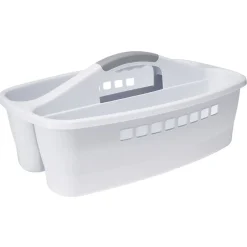 Panier de rangement en plastique 2 compartiments - 42x28xH18 cm