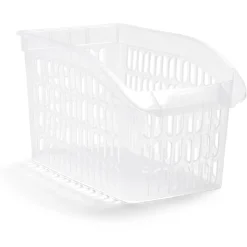 Panier de rangement en plastique transparent 30x18xH.17,5cm