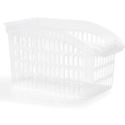 Panier de rangement en plastique transparent 30x18xH.17,5cm