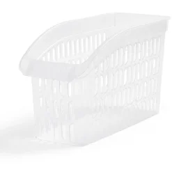 Panier de rangement en plastique transparent 30x13xH.17,5cm