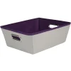 Panier de rangement gris violet