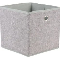 Panier de rangement polyester gris