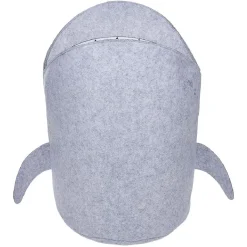 Panier de rangement pour enfant forme requin gris