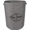 Panier de rangement rond design Laundry gris anthracite