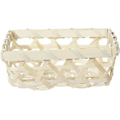 Panier en bambou beige