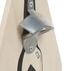 Panier en bois pour bouteilles de bière décapsuleur intégré