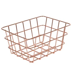 Panier métal filaire doré