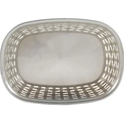 Panier ovale plastique gris
