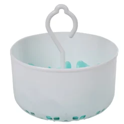 Panier rond blanc avec pince à linge x24