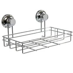 Panier serviteur de douche à ventouse inox