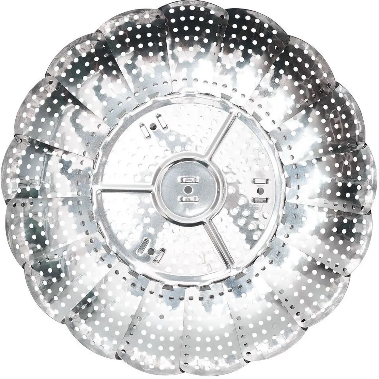 Panier vapeur réglable métal gris Ø28,5xH9,5cm