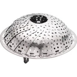 Panier vapeur réglable métal gris Ø28,5xH9,5cm