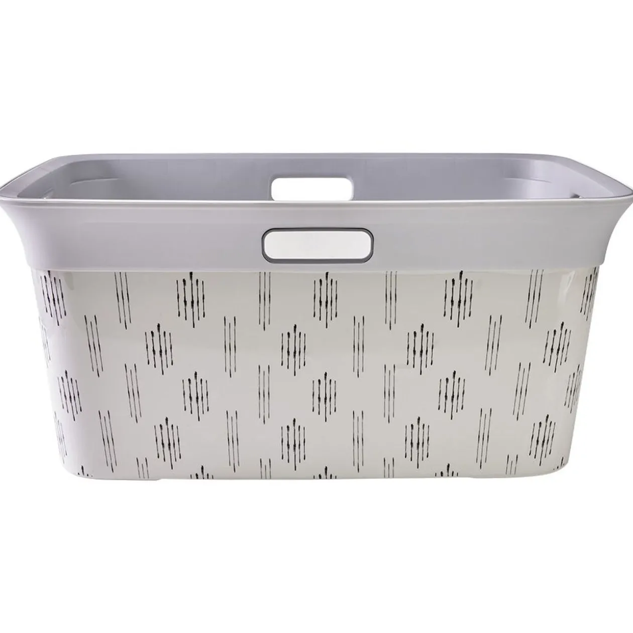 Panière à linge blanc et gris 40L