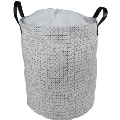 Panière à linge canvas noir et blanc