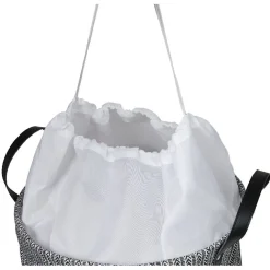 Panière à linge canvas noir et blanc