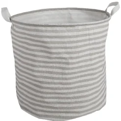 Panière à linge coton motif rayures x3