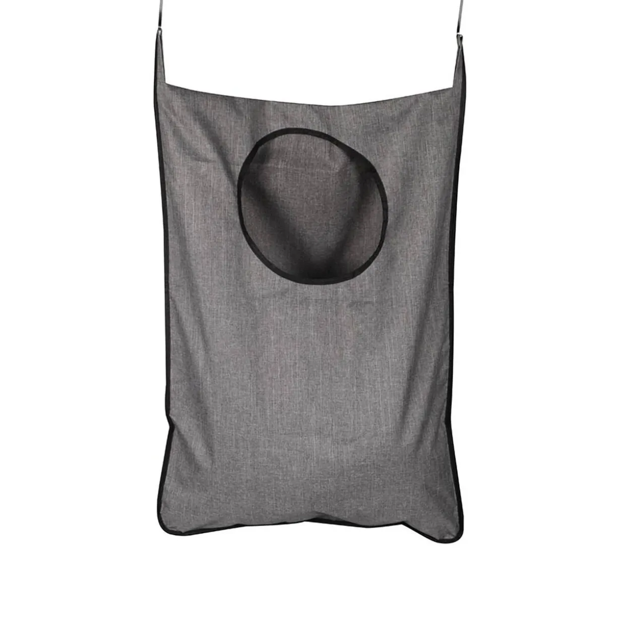 Panière à linge de porte grise