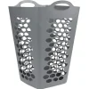 Panière à linge flexible 70 L grise