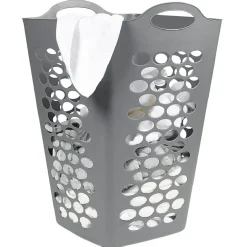 Panière à linge flexible 70 L grise