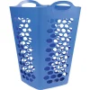 Panière à linge flexible 70 L bleue