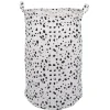 Panière à linge 75L blanc tacheté noir Ø40xH60cm