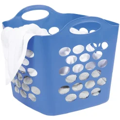 Paniére à linge 33L bleu polypropylene